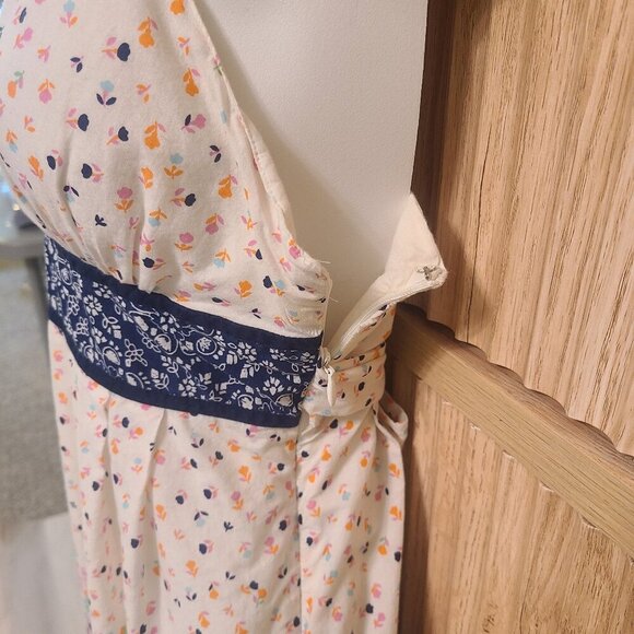 Red Camel Floral Sundress with Navy Waistband – Size 3 - Picture 6 of 9
